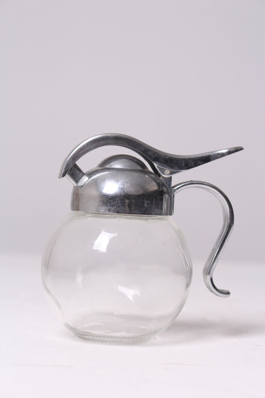 Transparent Glass & Silver Chrome Milk Pot 3