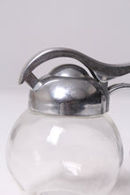 Load image into Gallery viewer, Transparent Glass &amp; Silver Chrome Milk Pot 3&quot; x 5&quot; - GS Productions
