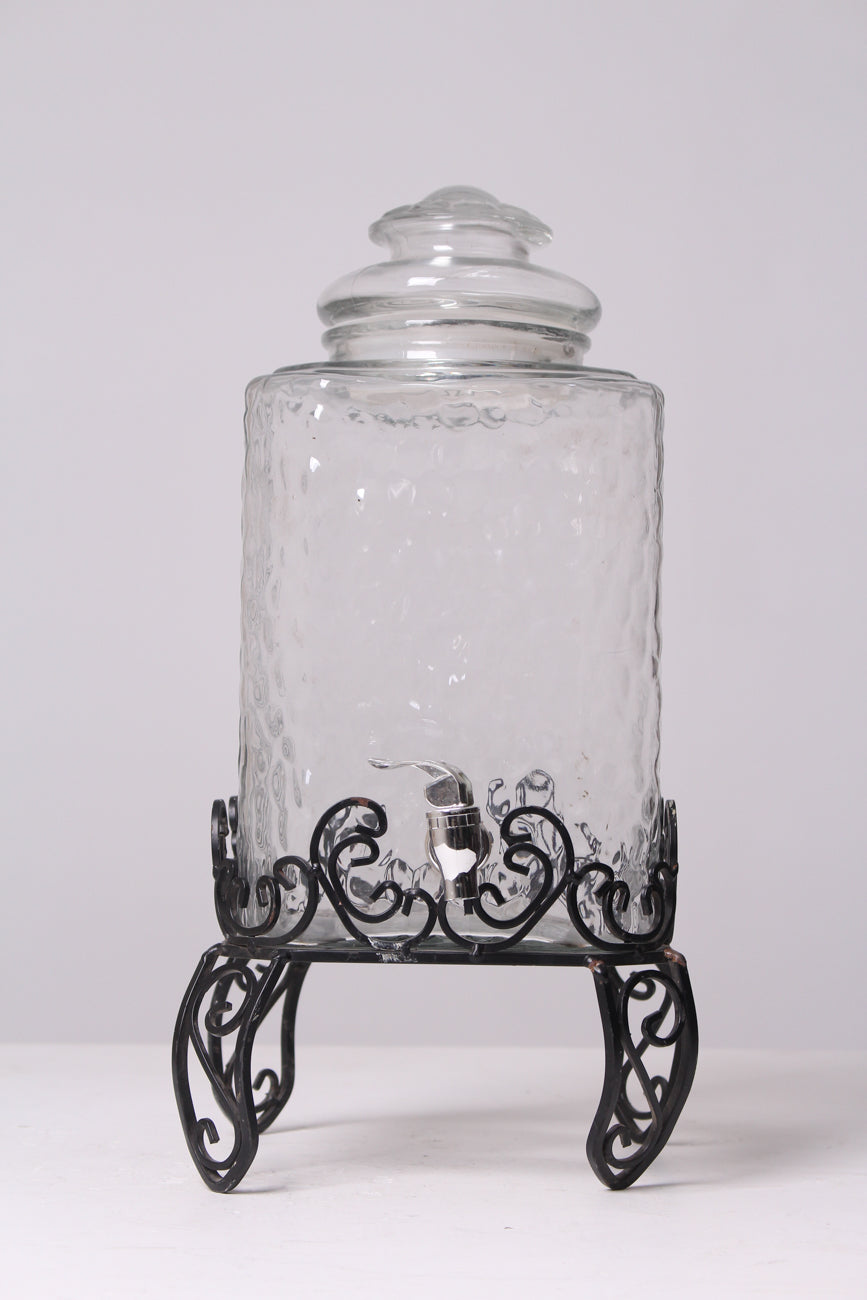 Black & Transparent Glass Juice Container 8