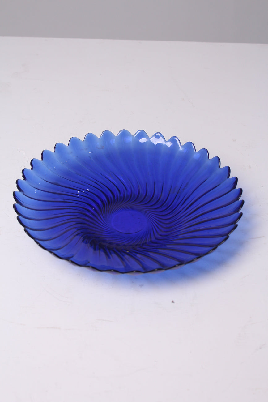 Blue Glass Serving/Decorative Plate 12