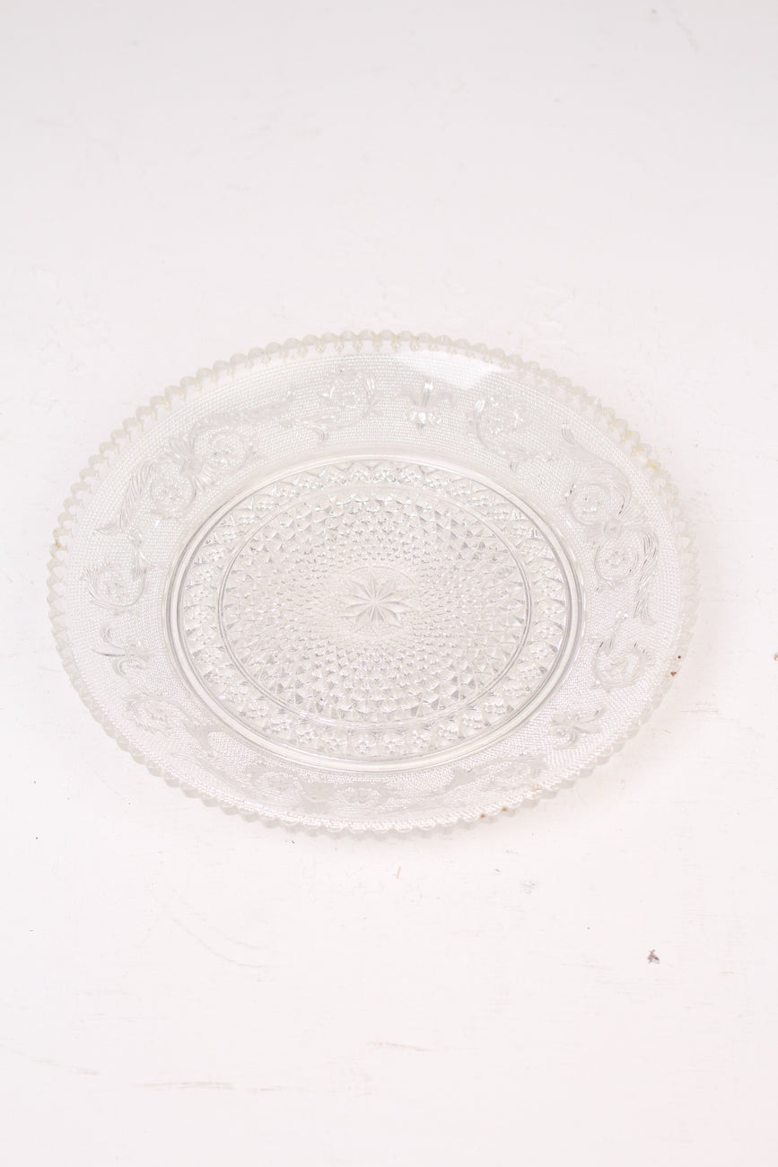 Transparent Glass Traditional Serving Plate - GS Productions