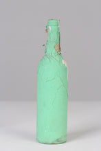 Load image into Gallery viewer, Sea green glass bottle with old n torn paper pasting   12&quot; - GS Productions
