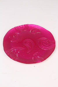 Pink Glass Serving/Decorative Plate - GS Productions