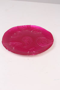 Pink Glass Serving/Decorative Plate - GS Productions