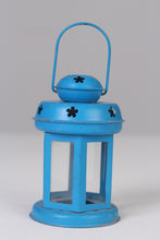 Load image into Gallery viewer, Blue Candle Lantern 5&quot; x 6&quot; - GS Productions
