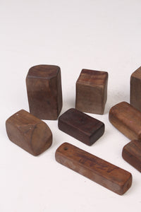Brown Wooden Abstract Shaped Blocks (10 Pieces) - GS Productions