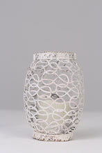 Load image into Gallery viewer, Set of 5 Weathered white candle lanterns 07&quot;&amp; 8&quot; - GS Productions
