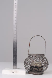 Set of 3 grey candle lanterns  06"& 08" - GS Productions