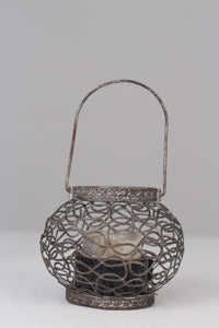 Set of 3 grey candle lanterns  06"& 08" - GS Productions