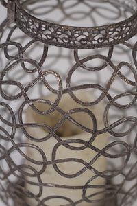 Set of 3 grey candle lanterns  06"& 08" - GS Productions