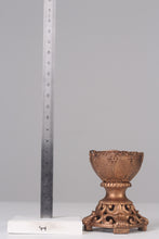 Load image into Gallery viewer, Copper gold wooden candle stand 08&quot; - GS Productions
