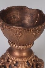 Load image into Gallery viewer, Copper gold wooden candle stand 08&quot; - GS Productions
