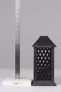 Black candle lantern 7" x 12" - GS Productions