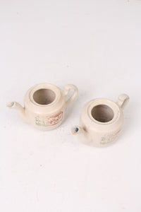 Set of 2 Off- White Clay Dhaaba Tea Pots - GS Productions