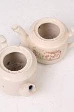 Load image into Gallery viewer, Set of 2 Off- White Clay Dhaaba Tea Pots - GS Productions

