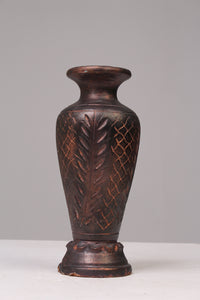 Antique Copper Carved Chalk Vase 8" x 20" - GS Productions