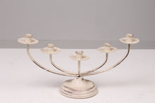 Load image into Gallery viewer, Off-white Weathered Metal Candles Stand 12&quot; x 8&quot; - GS Productions
