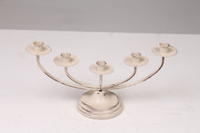 Load image into Gallery viewer, Off-white Weathered Metal Candles Stand 12&quot; x 8&quot; - GS Productions
