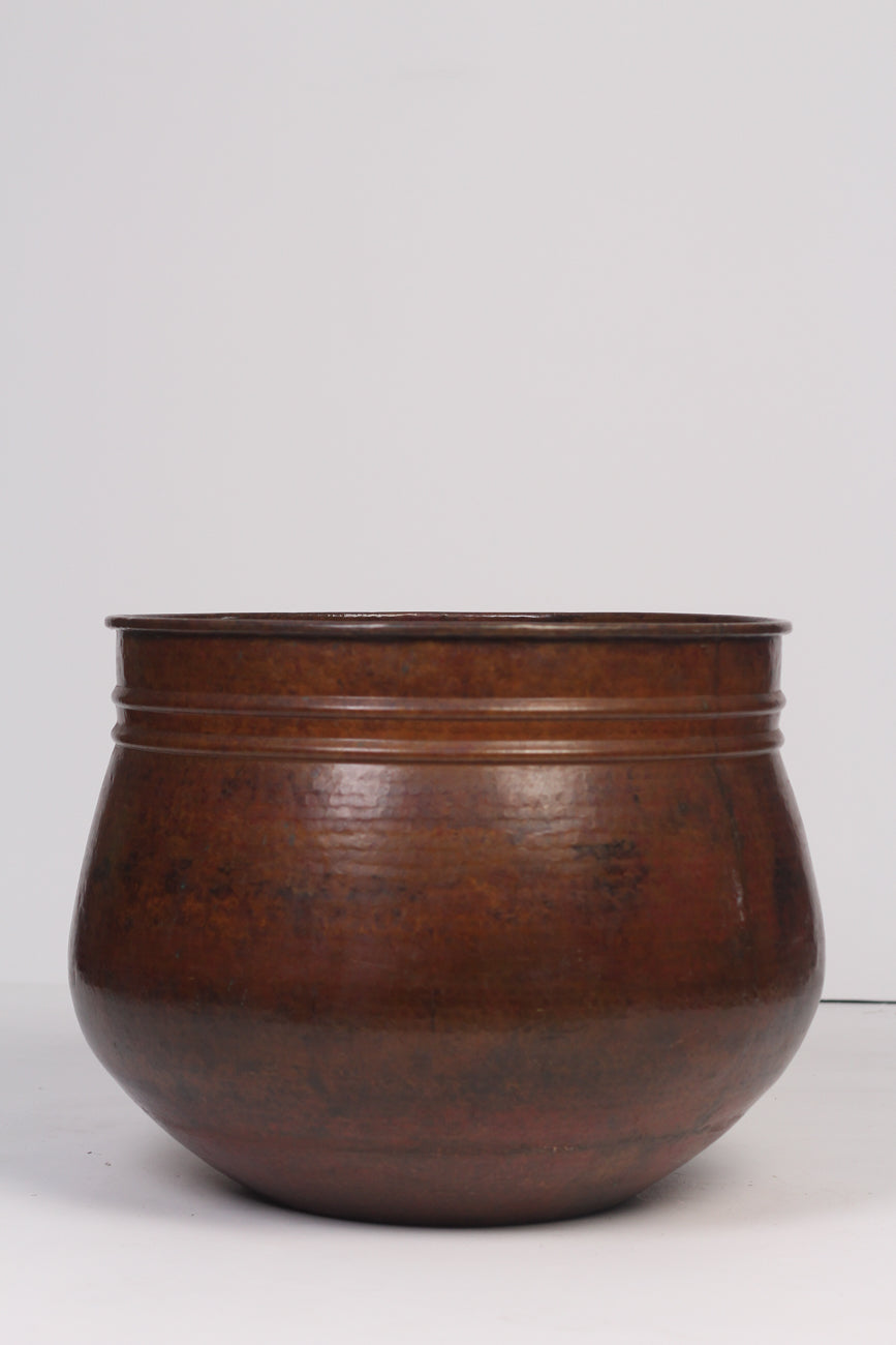 Copper oxidised big planter 35