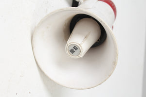 White & Red Mega Phone 6" x 13" - GS Productions