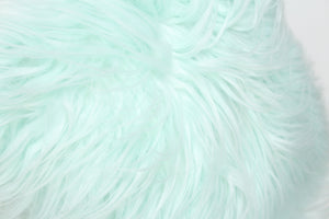 Set of 2 Light Blue Fur Cushions 1.5' x 1.5' - GS Productions