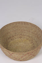Load image into Gallery viewer, Brown &amp; Red round weaved basket 20&quot;x  08&quot; - GS Productions
