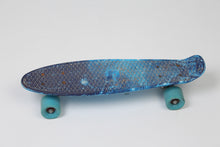 Load image into Gallery viewer, Dark Blue &amp; Cyan Printed Skateboard 5.5&quot; x 24&quot; - GS Productions
