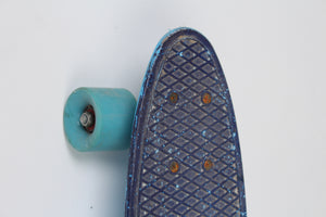 Dark Blue & Cyan Printed Skateboard 5.5" x 24" - GS Productions