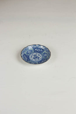 mini floral blue porcelain ramekin/sauce dish. - GS Productions