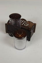 Load image into Gallery viewer, glass &amp; wooden pepper shaker set. - GS Productions
