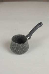 Grey ceramic pot with handle. - GS Productions