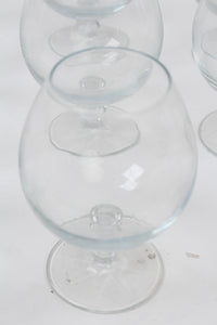 Set of 12 Transparent Glass Goblet/Glass/Candle Jar 4" X 6" - GS Productions