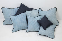 Load image into Gallery viewer, Set of 8 Light &amp; Dark Blue Soft Cushions with soft Quilting or Stitching Detail - GS Productions
