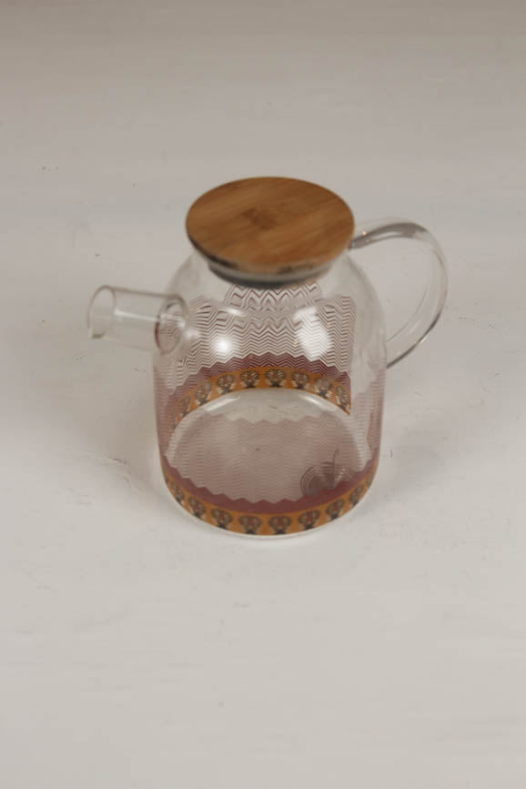 glass kettle with wooden lid. - GS Productions