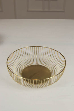 Gold fruit basket (metal) /decoration piece. - GS Productions