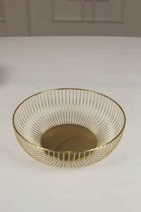 Gold fruit basket (metal) /decoration piece. - GS Productions