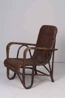 Brown cane old chair 1.5'x 3'ft - GS Productions