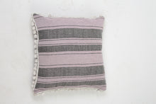 Load image into Gallery viewer, Set of 3 Soft Cushions in Purple &amp; Grey with Pomp Pomp Lace - GS Productions
