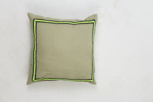Load image into Gallery viewer, Set of 4 Soft Cushions Green,Pink &amp; White with Print + Embroidery with Tape Details - GS Productions
