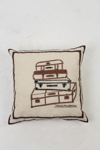 Off-White Soft Cushion Applique Embroidery with Tape Details - GS Productions