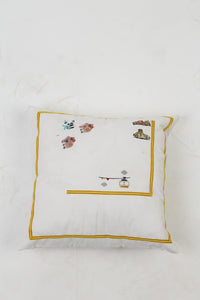 Off-White Kids Soft Cushion With Embroidery & Yellow Tape Details - GS Productions