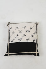 Load image into Gallery viewer, Black &amp; White Soft Cushion Embroidery with Tape Details - GS Productions
