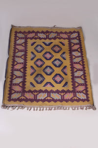 Yellow & Purple Traditional 3' x 5'ft Carpet - GS Productions