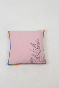 Pink Soft Cushions in Purple Embroidery with Multi Tape Details - GS Productions