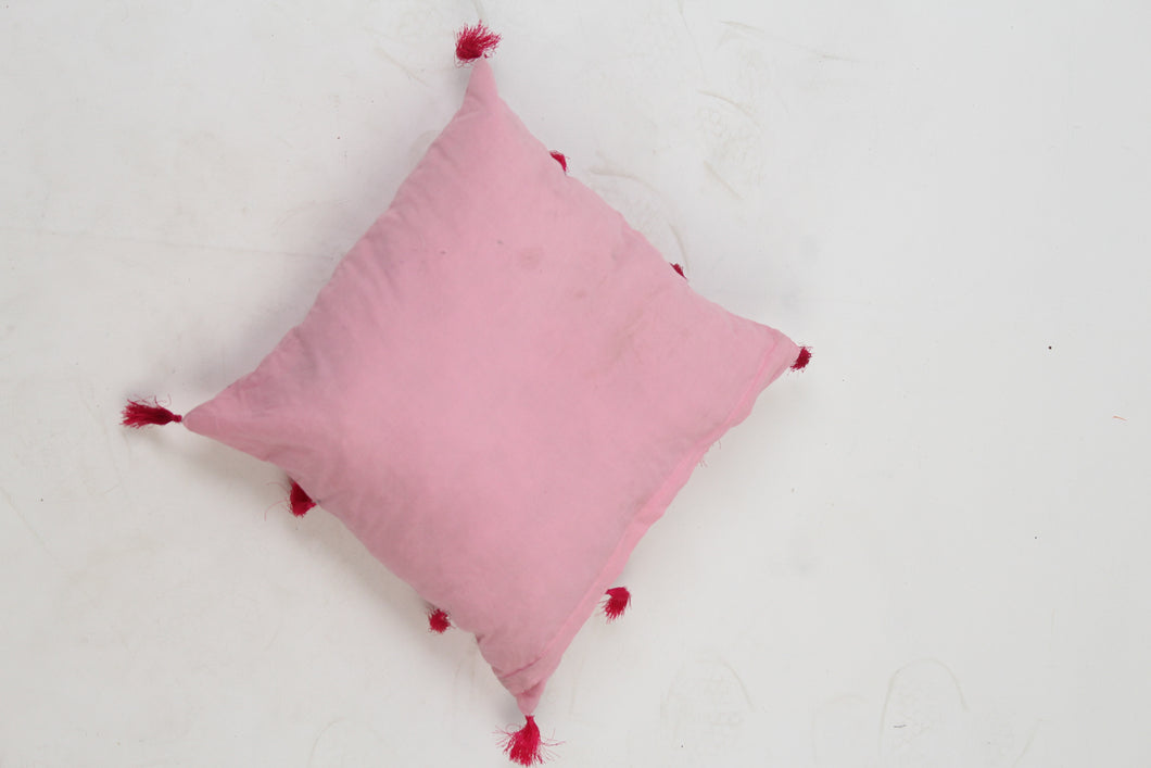 Pink Soft Cushions with Teasels Details - GS Productions