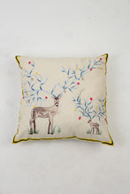 Load image into Gallery viewer, Off-White Soft Cushion with Embroidery &amp; Tape Details - GS Productions
