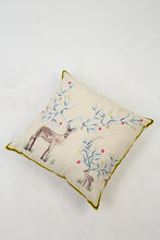 Load image into Gallery viewer, Off-White Soft Cushion with Embroidery &amp; Tape Details - GS Productions
