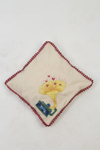 Load image into Gallery viewer, Off-White Soft Cushion with Embroidery &amp; Lace Details - GS Productions
