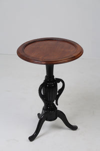 Set of 2 Brown & Black Carved Wooden Cafe/Hall Table 1.5' x 2.5'ft - GS Productions