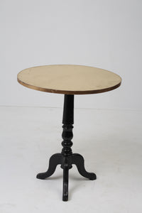 Black Wooden SideCafe Table with Golden Reflective Table Top 2' x 2.5'ft - GS Productions